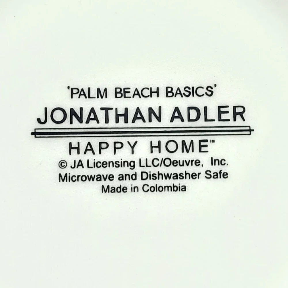 Jonathan Adler Happy Home Palm Beach Basics Ceramic Mugs